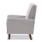 Baxton Studio Mathias Mid-century Modern Light Grey Upholstered Lounge Chair 143-8135 - alternate 6